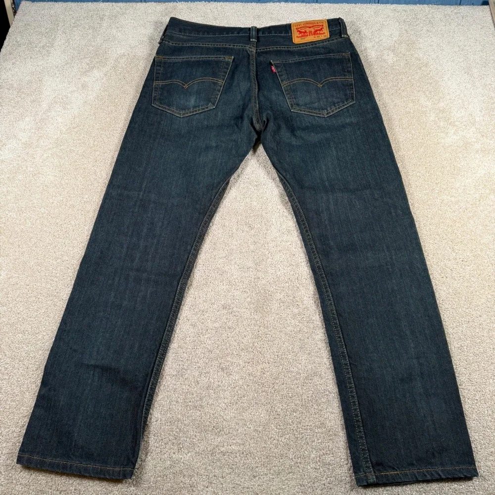 Levi's 502 Regular Taper Jeans Mens 32x29 (FITS 32x27) Hemmed Denim Pants